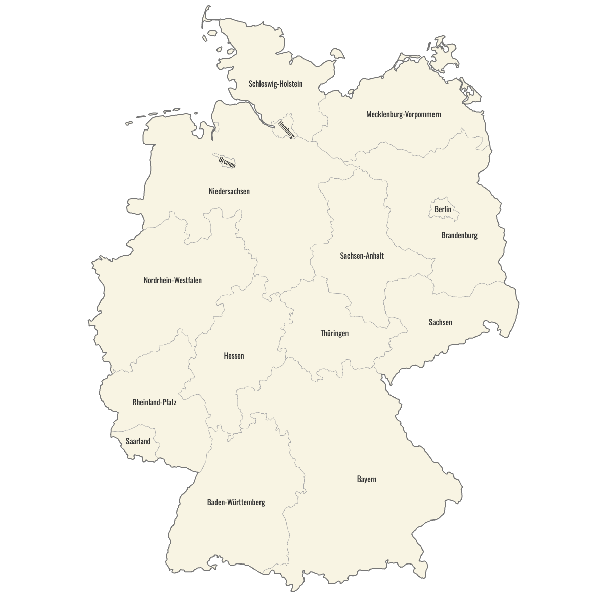 Germany States Map Ultimaps