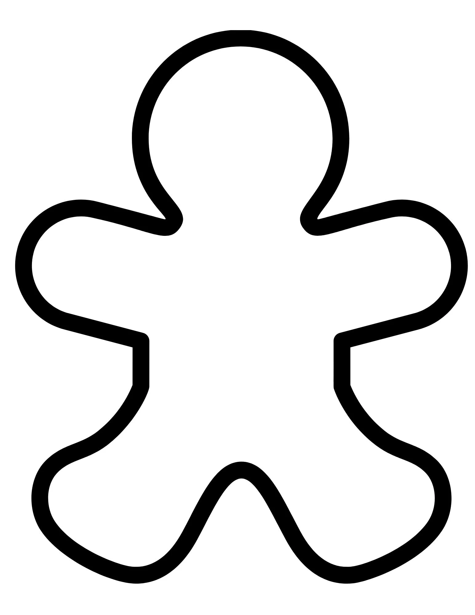 Gingerbread Man Shape Printable Landing Page