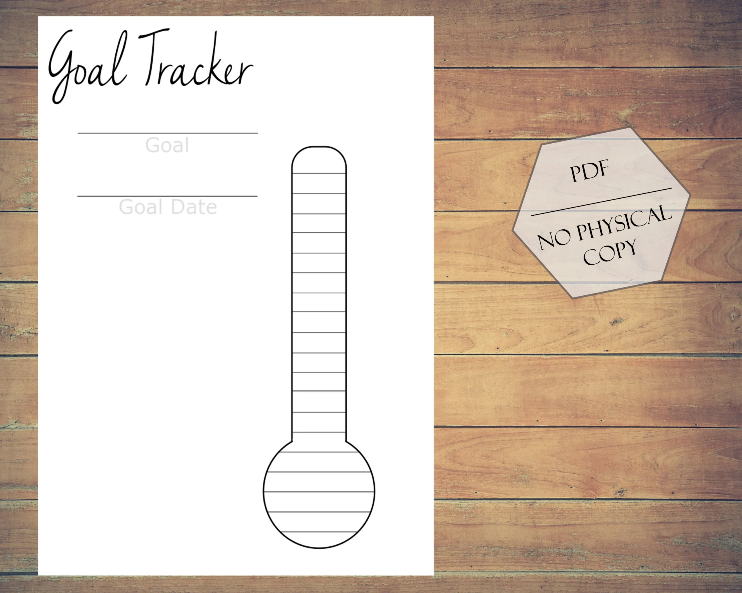 Blank Goal Thermometer Printable