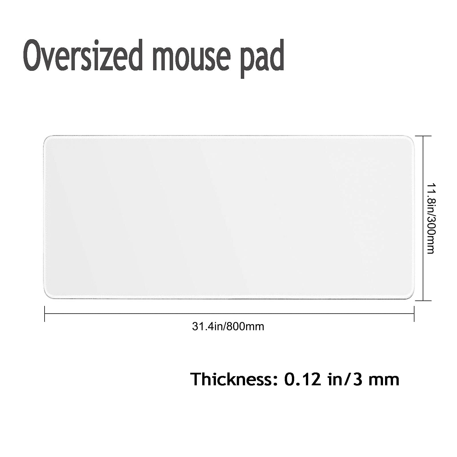Greeney Large Gaming Mouse Pad 31 5x11 8 Inch Sublimation Blanks Mouse Pads For Heat Press Printing Picture Logo Crafts White 