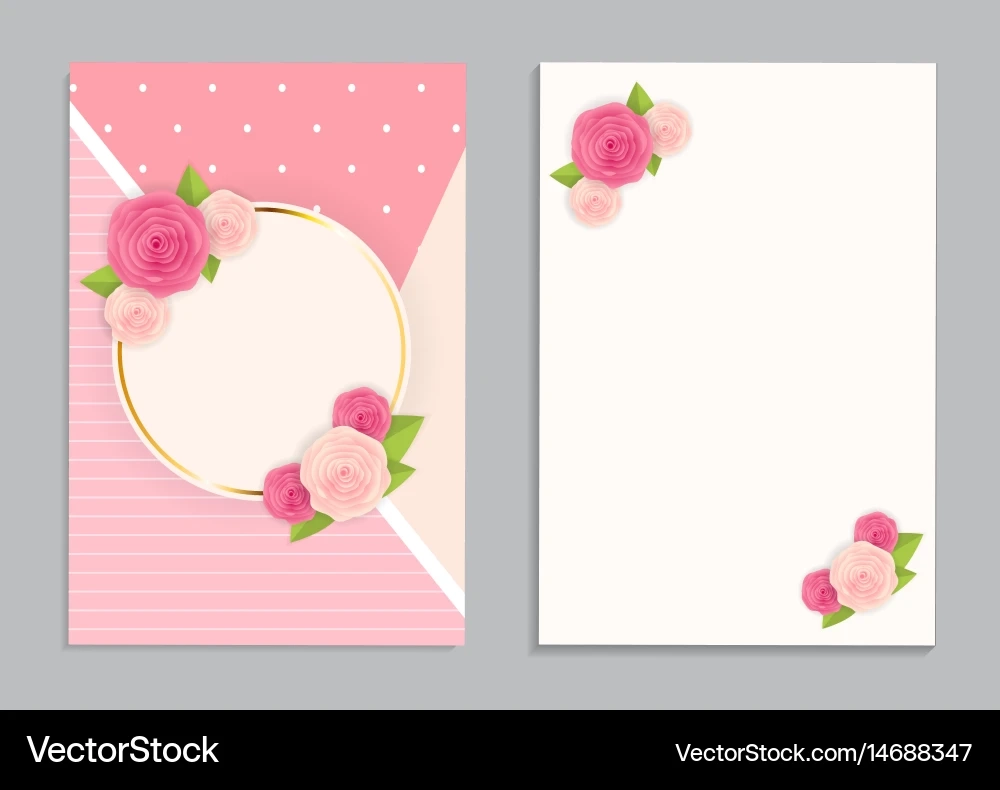 Greeting Card Blank Template Royalty Free Vector Image