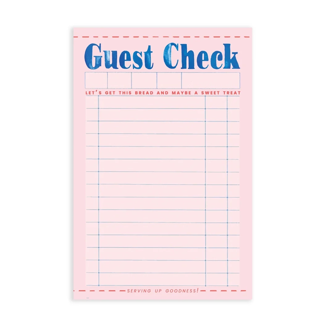 Printable Blank Guest Check