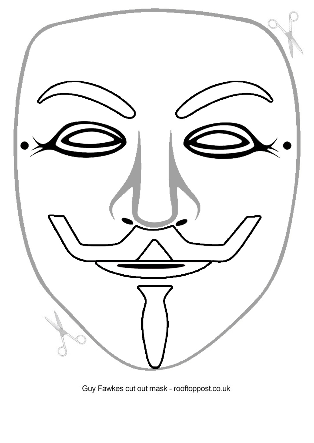 Printable Blank Mask Template