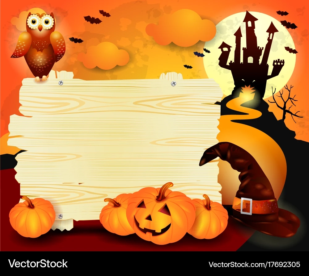 Halloween Schild Hintergrund Lizenzfreies Vektorbild