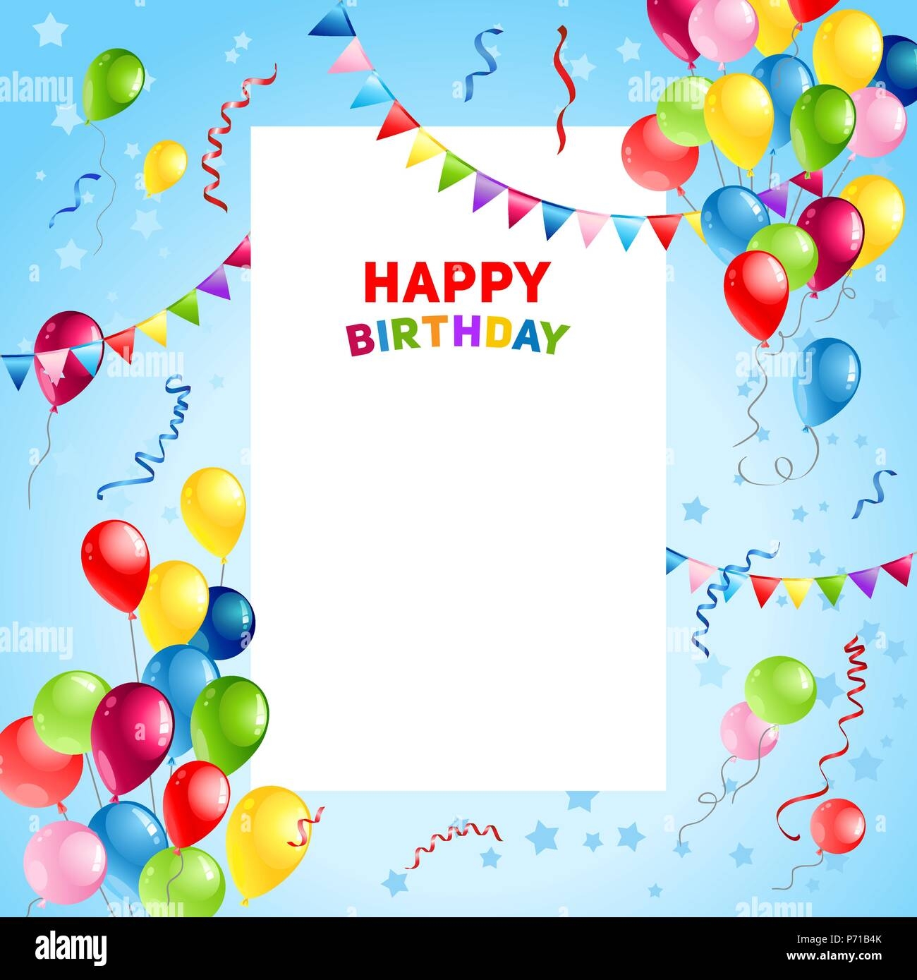 Happy Birthday Card Template Hi res Stock Photography And Images 