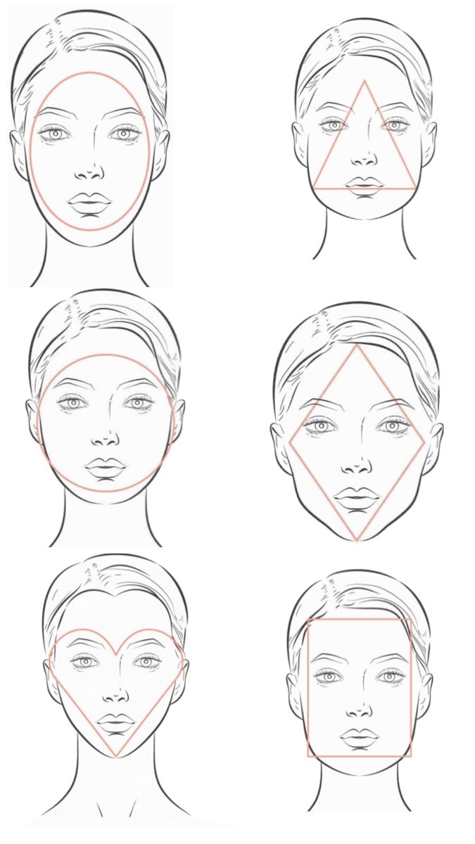 Printable Blank Female Face Shapes