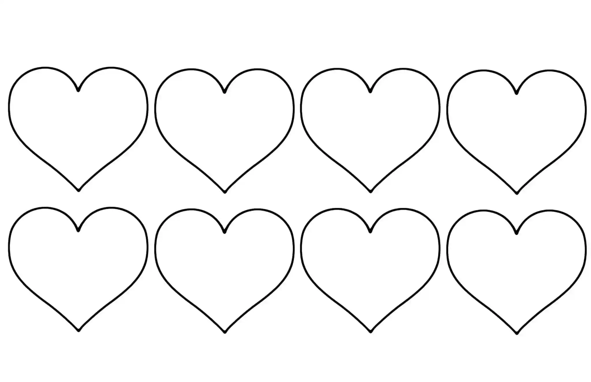 Printable Blank Hearts