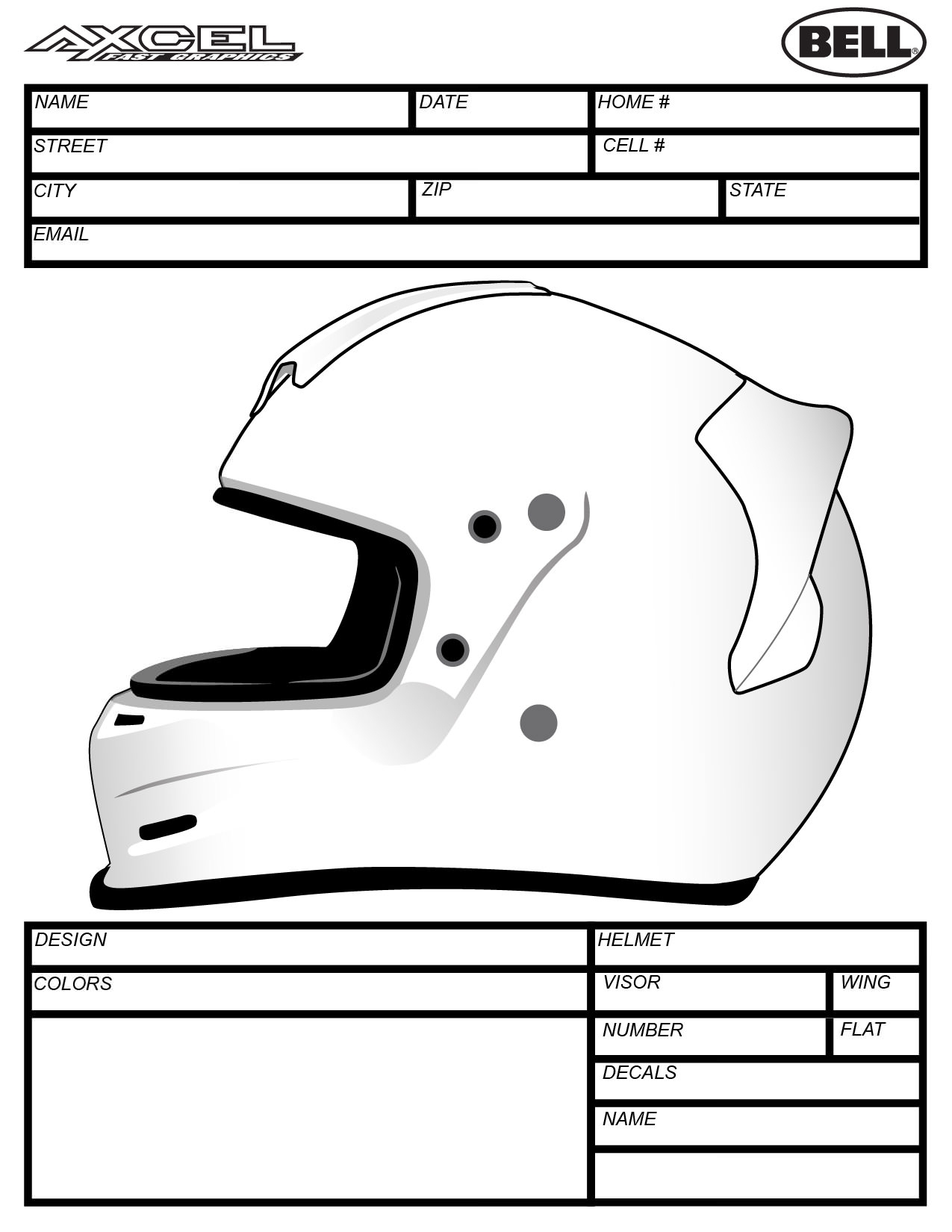 Helmet Templates Axcel Fast Graphics Custom Helmet Painting 