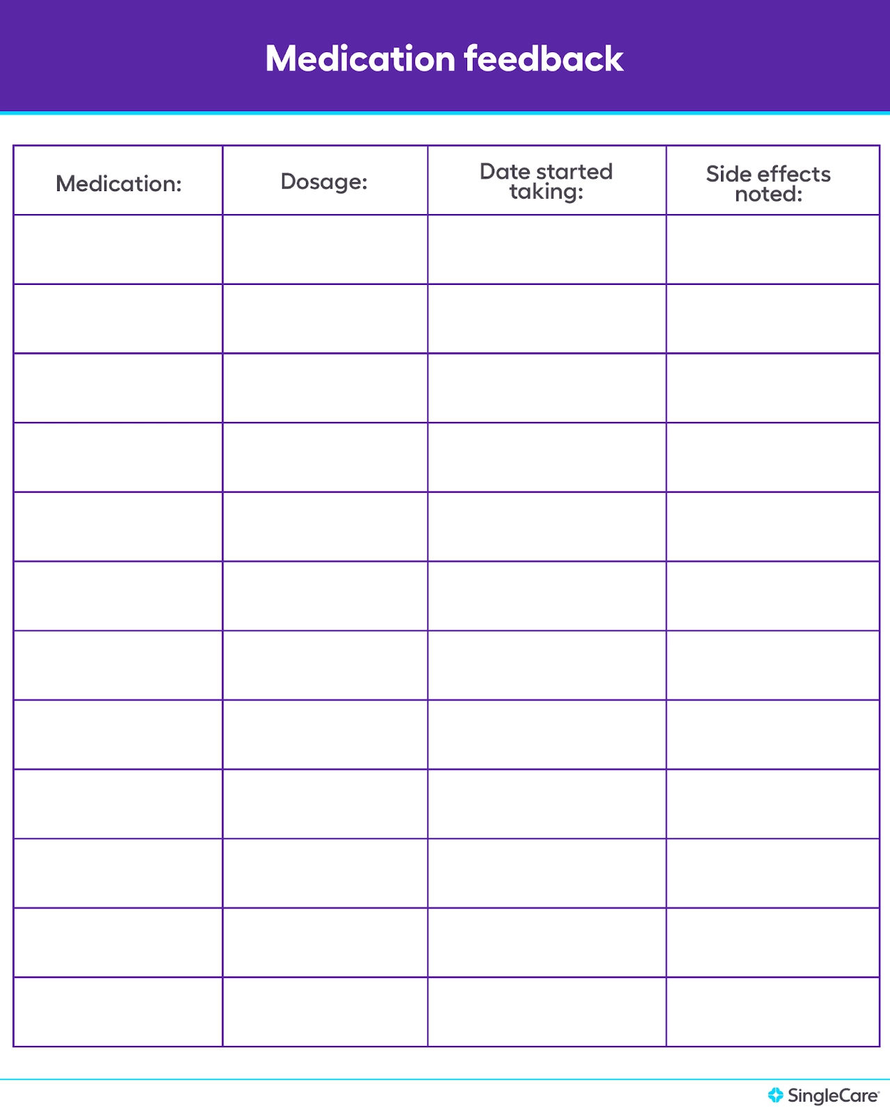 Helpful Medicine Chart Template For Tracking Your Meds Monday 