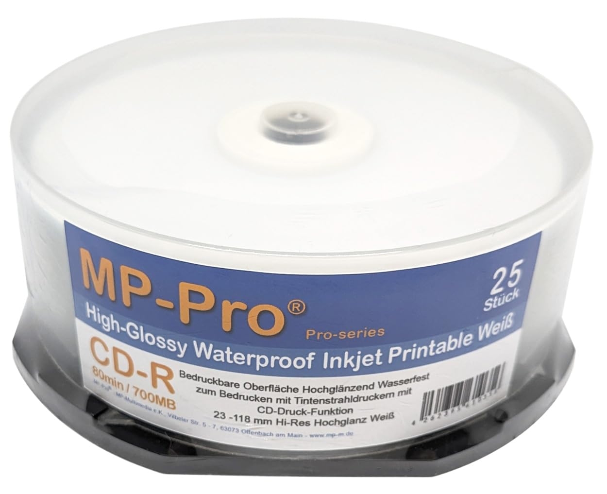 High Glossy Waterproof Printable CD R Blanks 80 Min 700 MB Nano 
