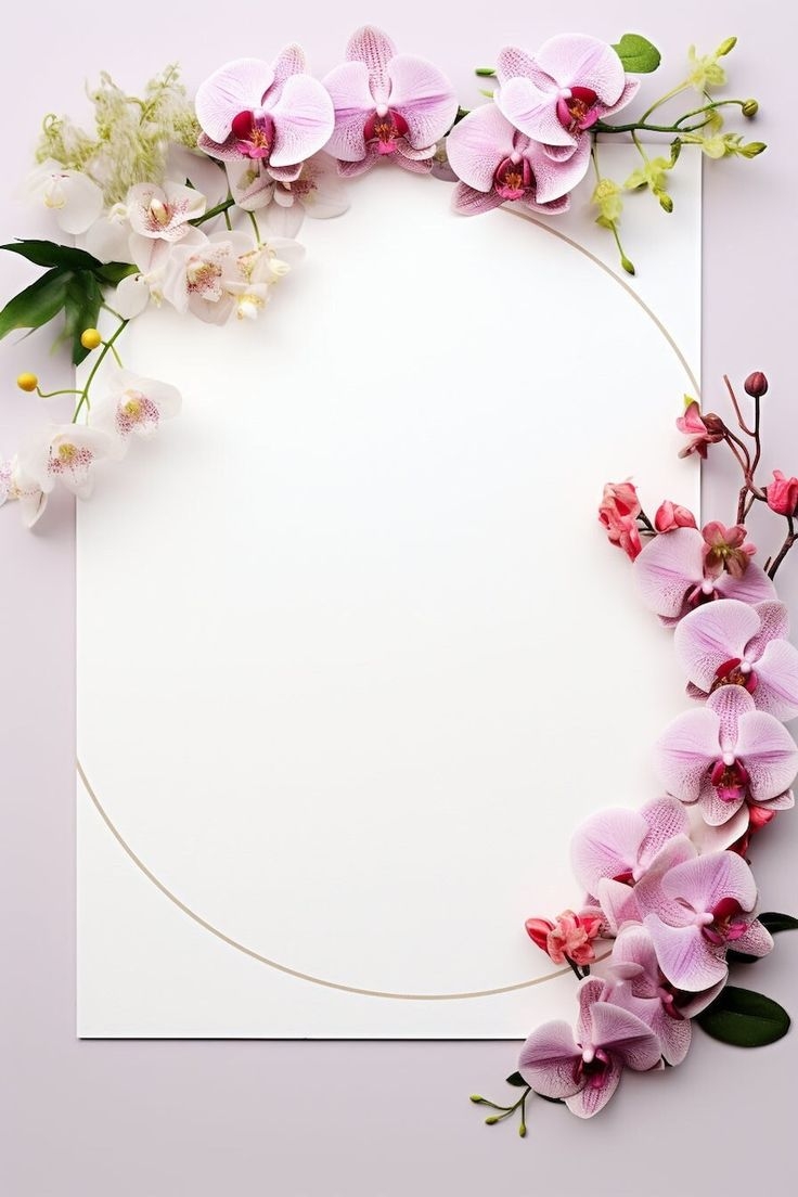 High Resolution Printable Greeting Card Orchids 2 DIY Blank 