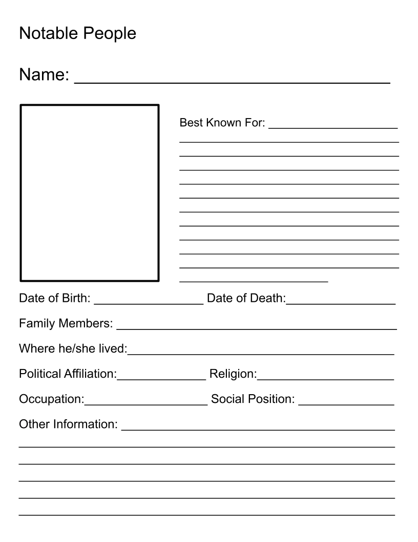 Printable Blank Notebooking Pages