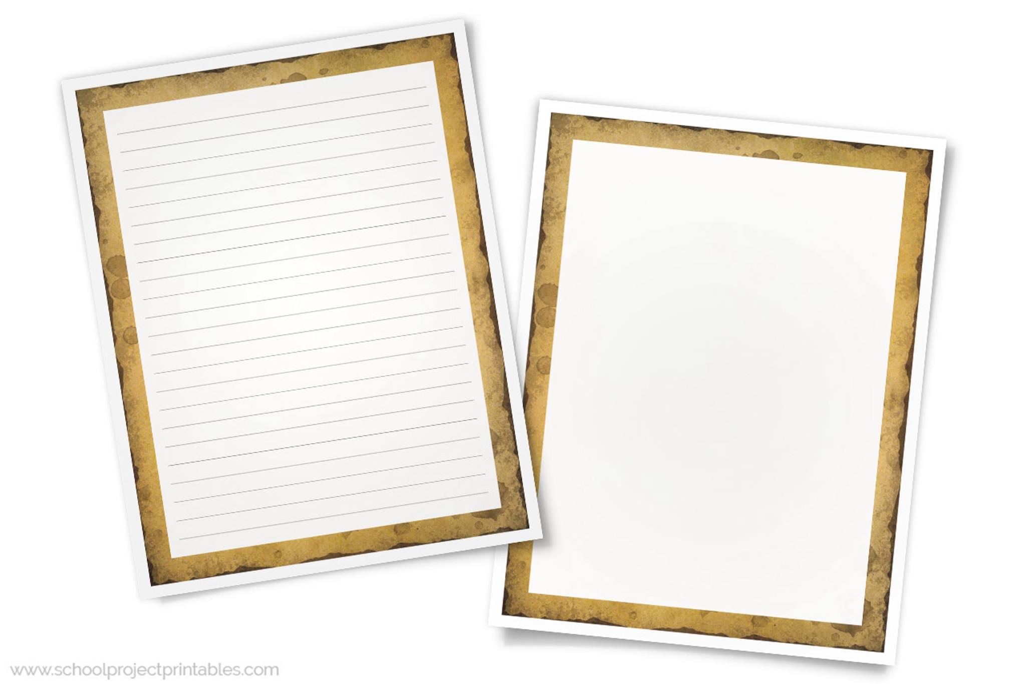 History Fair Writing Templates Paper With Old Burnt Parchment Border