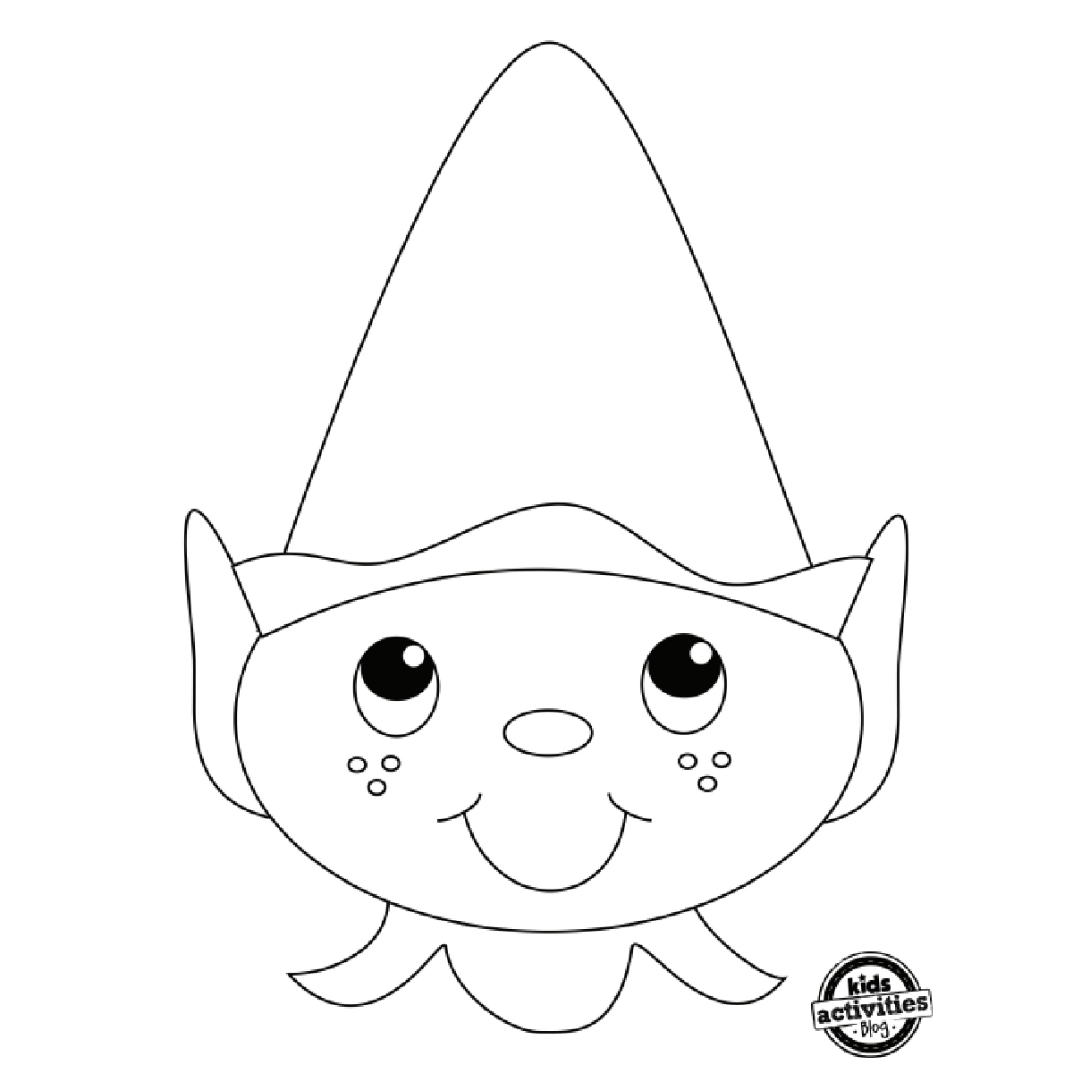 Coloring Pages Printable Elf Blank