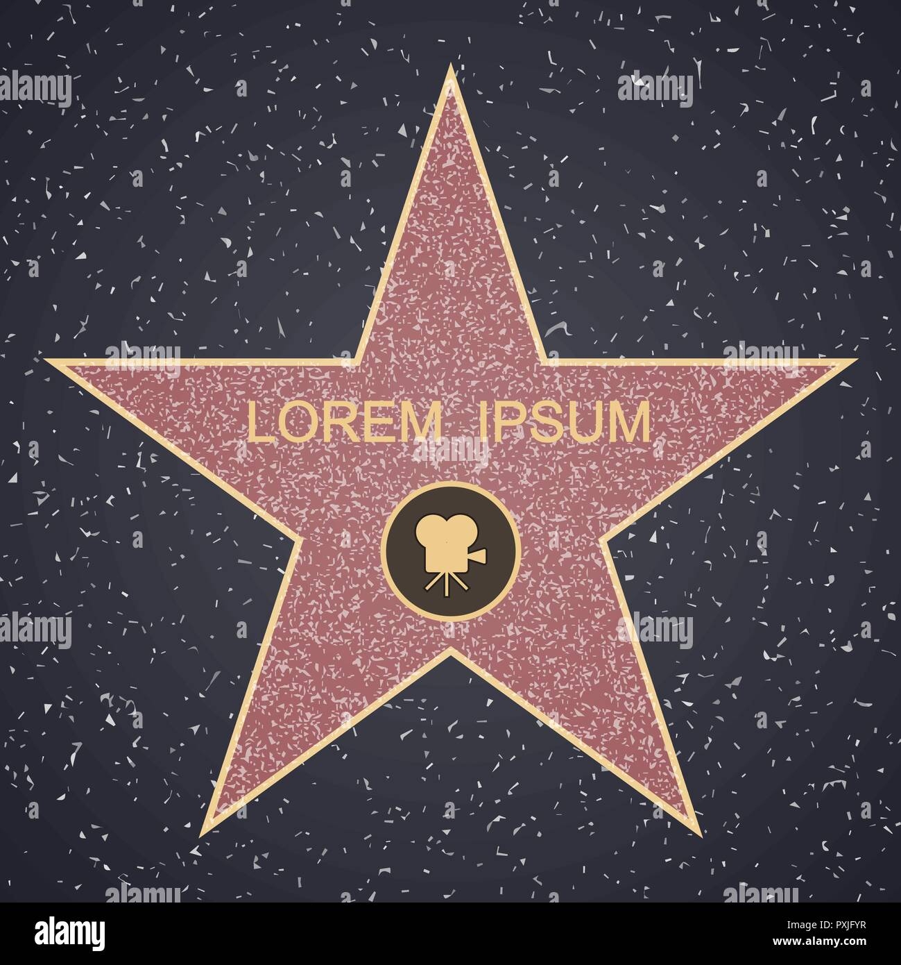 Hollywood Walk Of Fame Star Blank Template On Transparent 