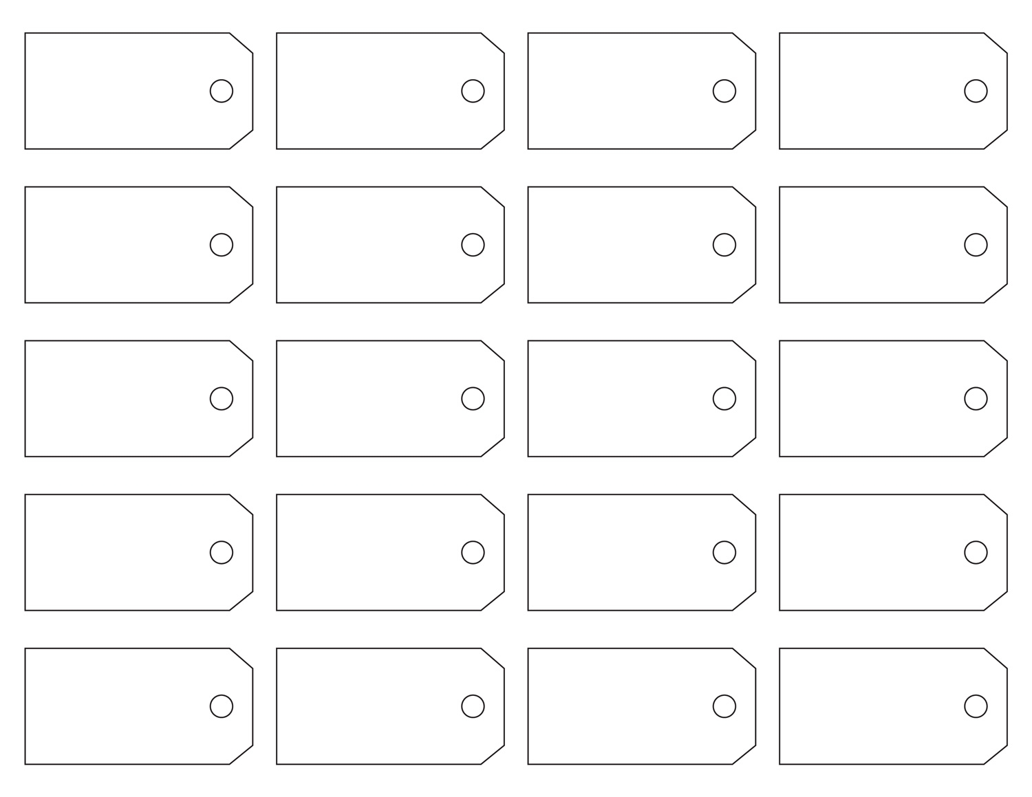 Blank Price Tags Printable