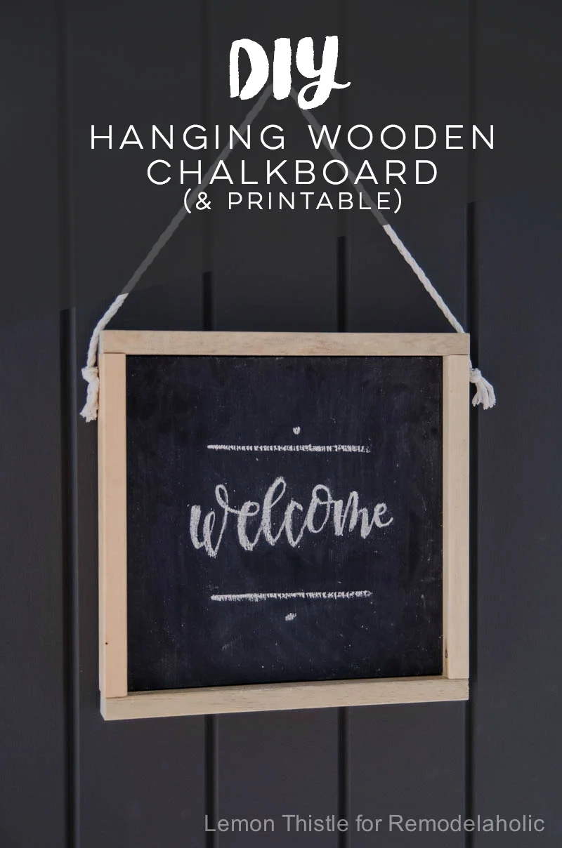 How To Make Your Own Wooden Chalkboard Welcome Sign Free 
