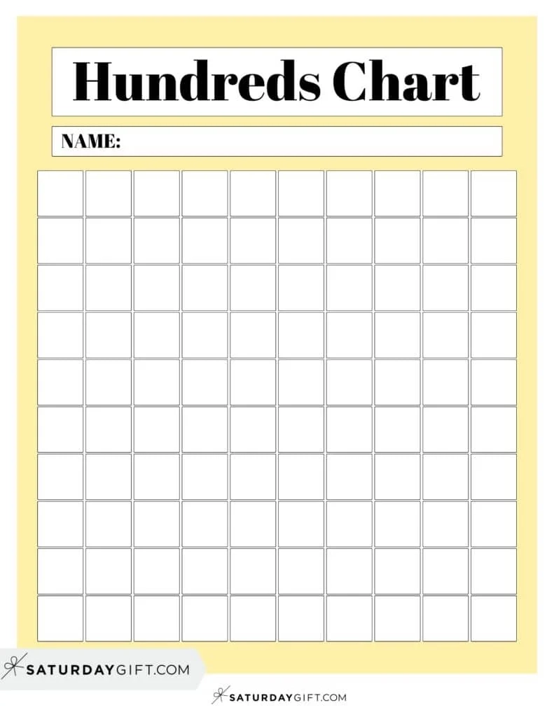 Hundreds Chart Printable 19 Free Numbers 1 To 100 Worksheets 