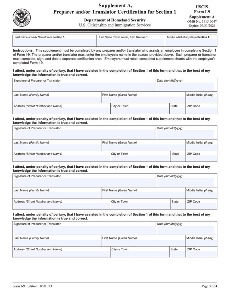 I 9 Form 2025 PDF Simple Instructions Form Download