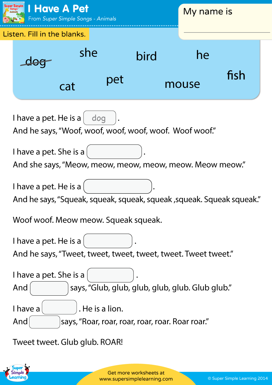 Printable Fill-In Blank Sheet