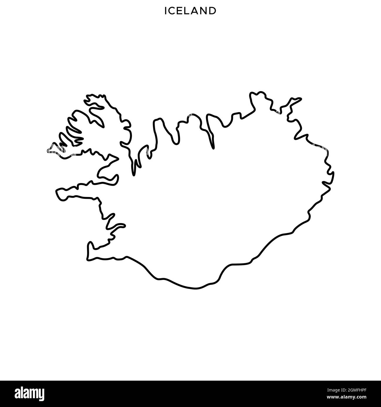 Iceland Map Vector Fotos Und Bildmaterial In Hoher Aufl sung Alamy