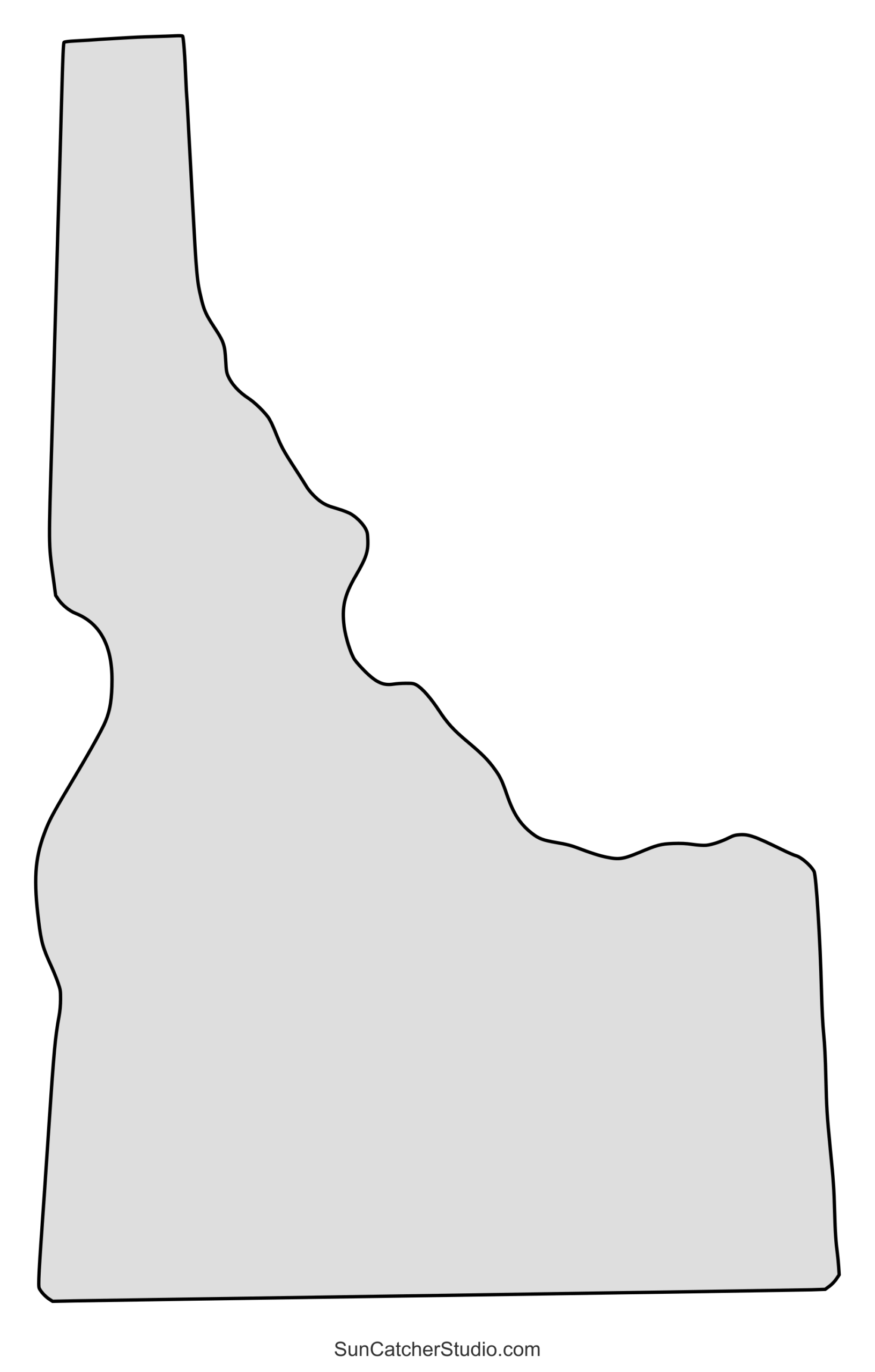 Printable Blank Map Of Idaho