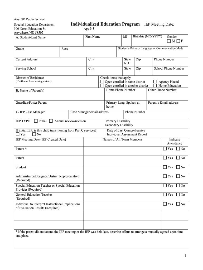 Iep Examples Pdf Fill Out amp Sign Online DocHub