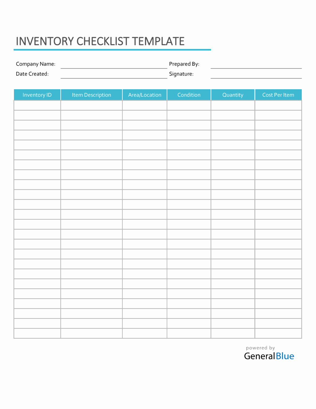 Inventory Templates