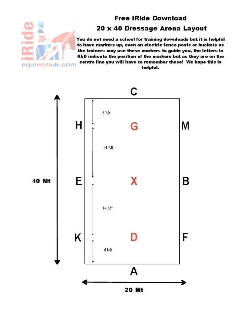 IRide Free Download 40 X 20 Dressage Arena Layout PDF
