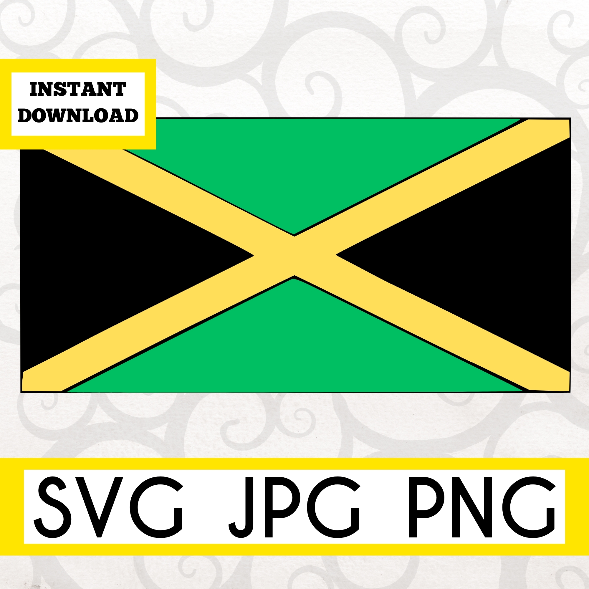 Jamaican Flag Instant Download