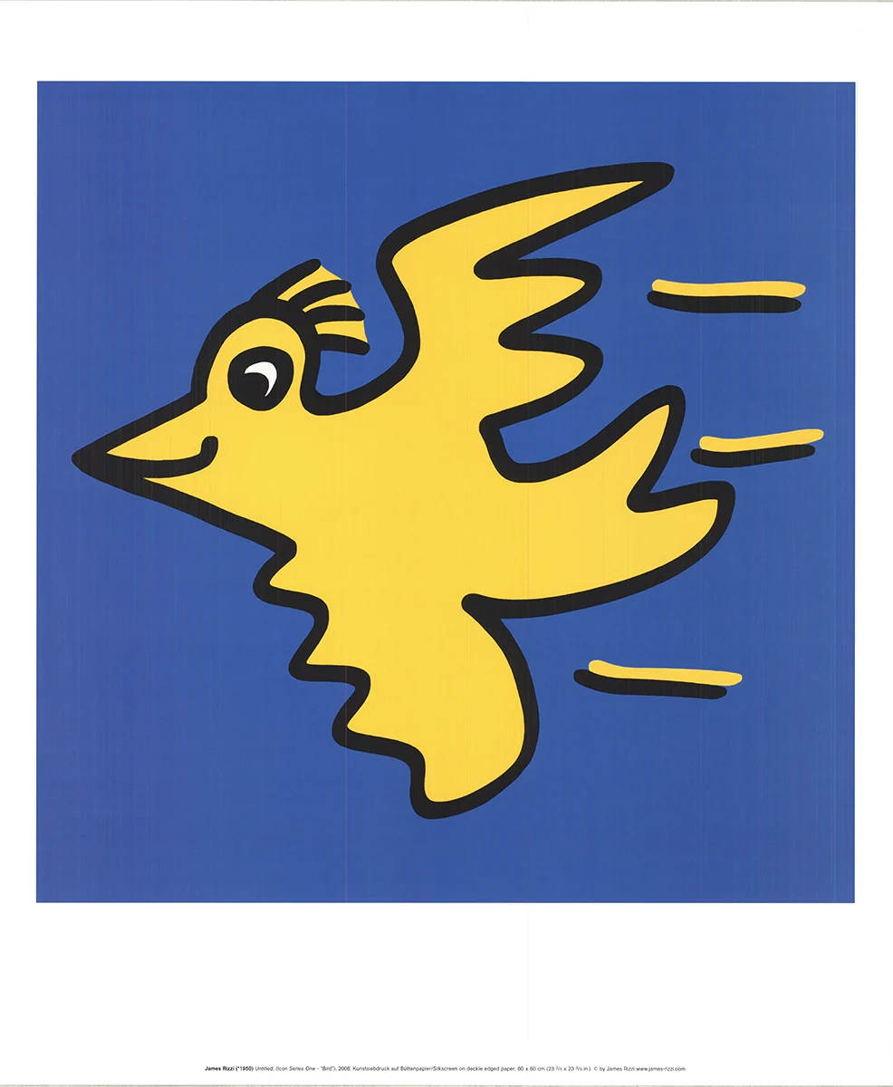 JAMES RIZZI Untitled Icon Series One Bird Art Wise Premium 