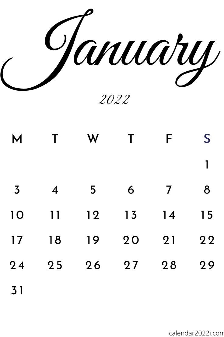 Blank Calendar Printable Cursive