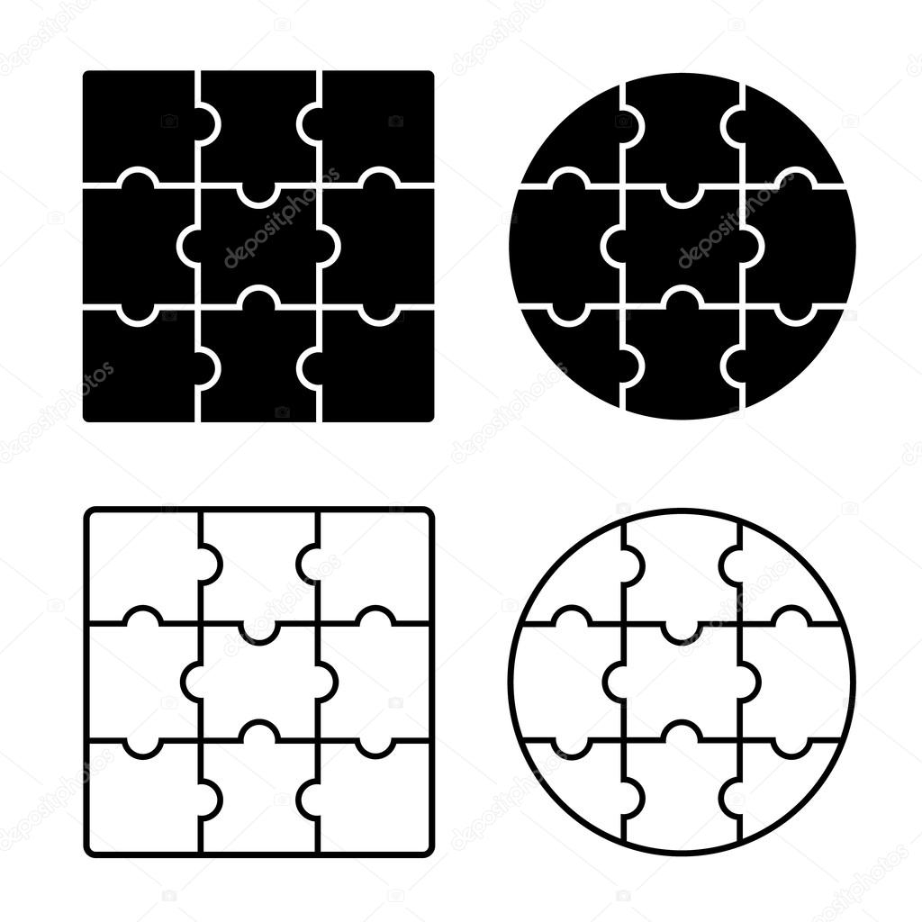 Printable Blank Three Piece Puzzle