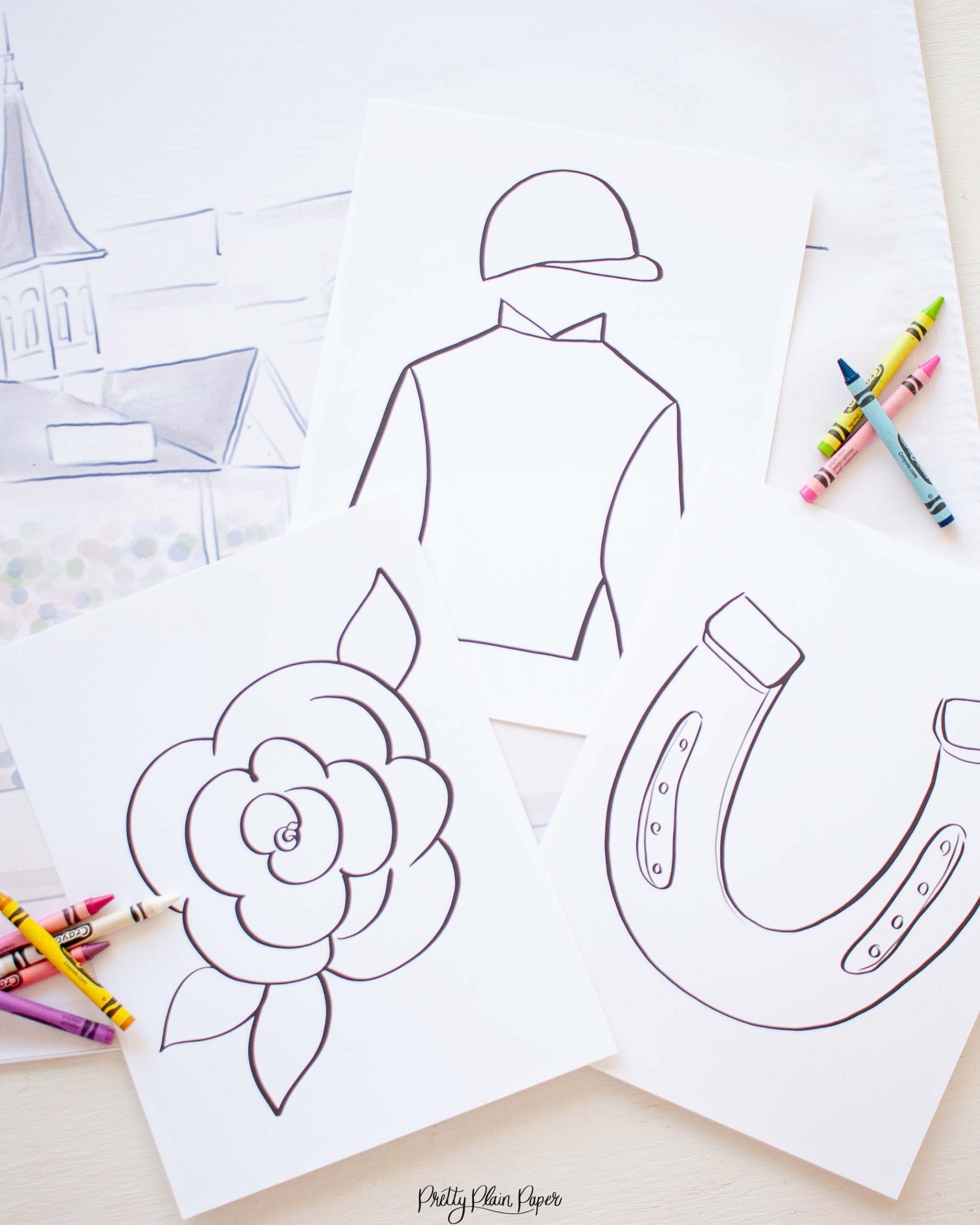 Printable Blank Jockey Silk Template