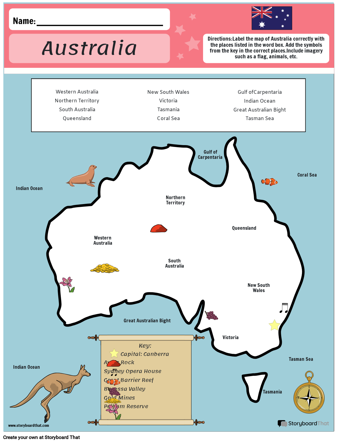 Kartenbeschriftungsaktivit ten Geographie Mit Storyboard That