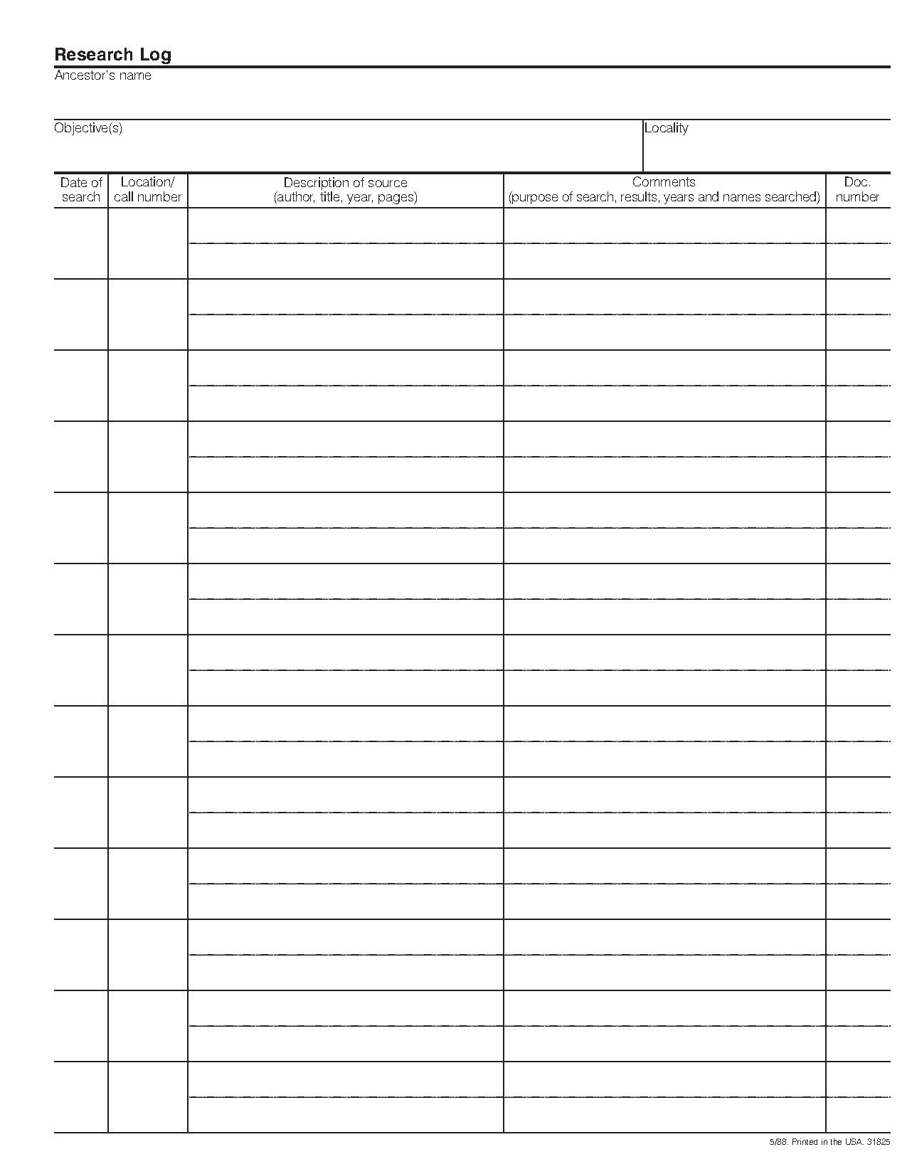 Value Studies Blank Document Printable