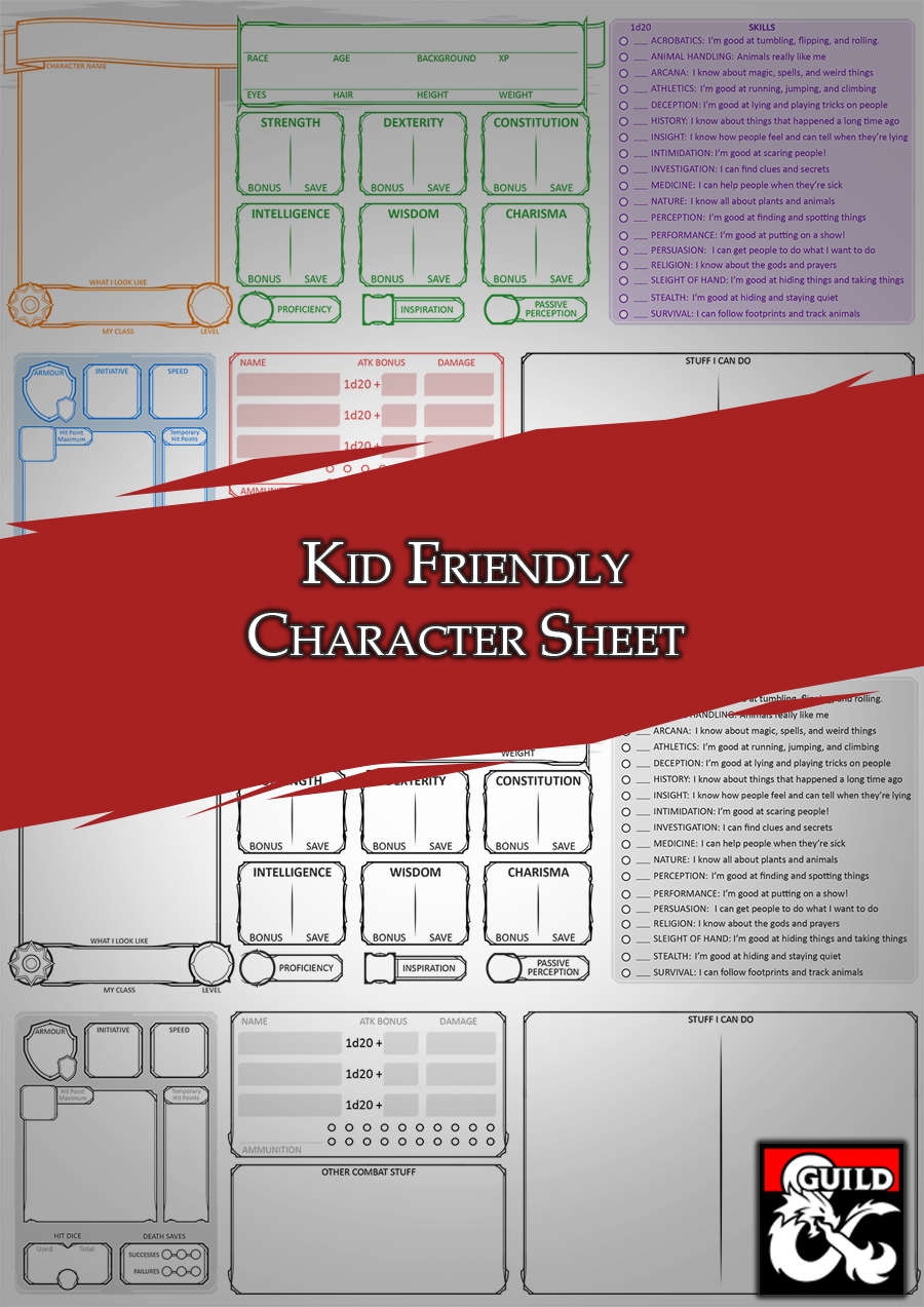 Printable Blank D&D Character Sheet