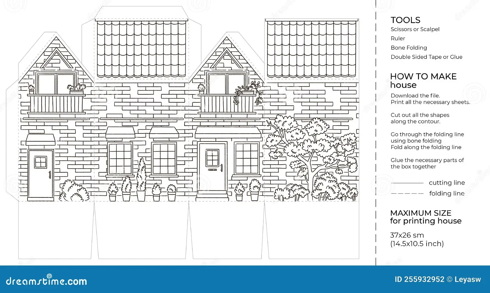 Printable Blank House Kids Project