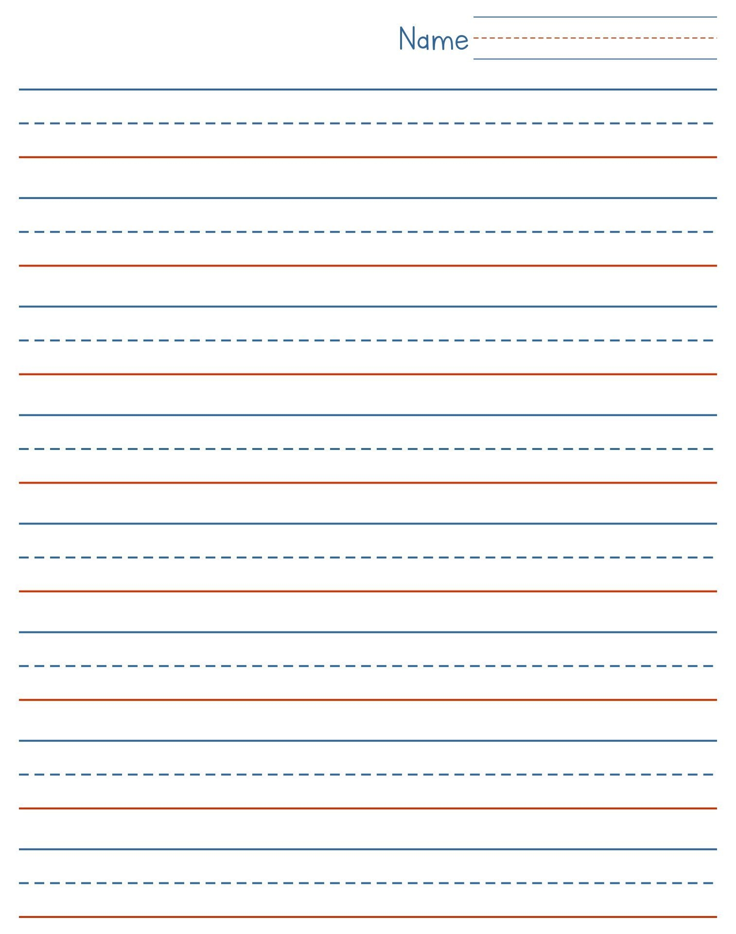 Handwriting Worksheet Blank Printable