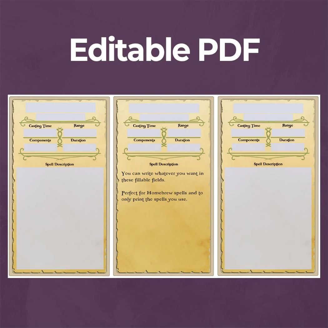 Blank Cards Printable Form Fillable