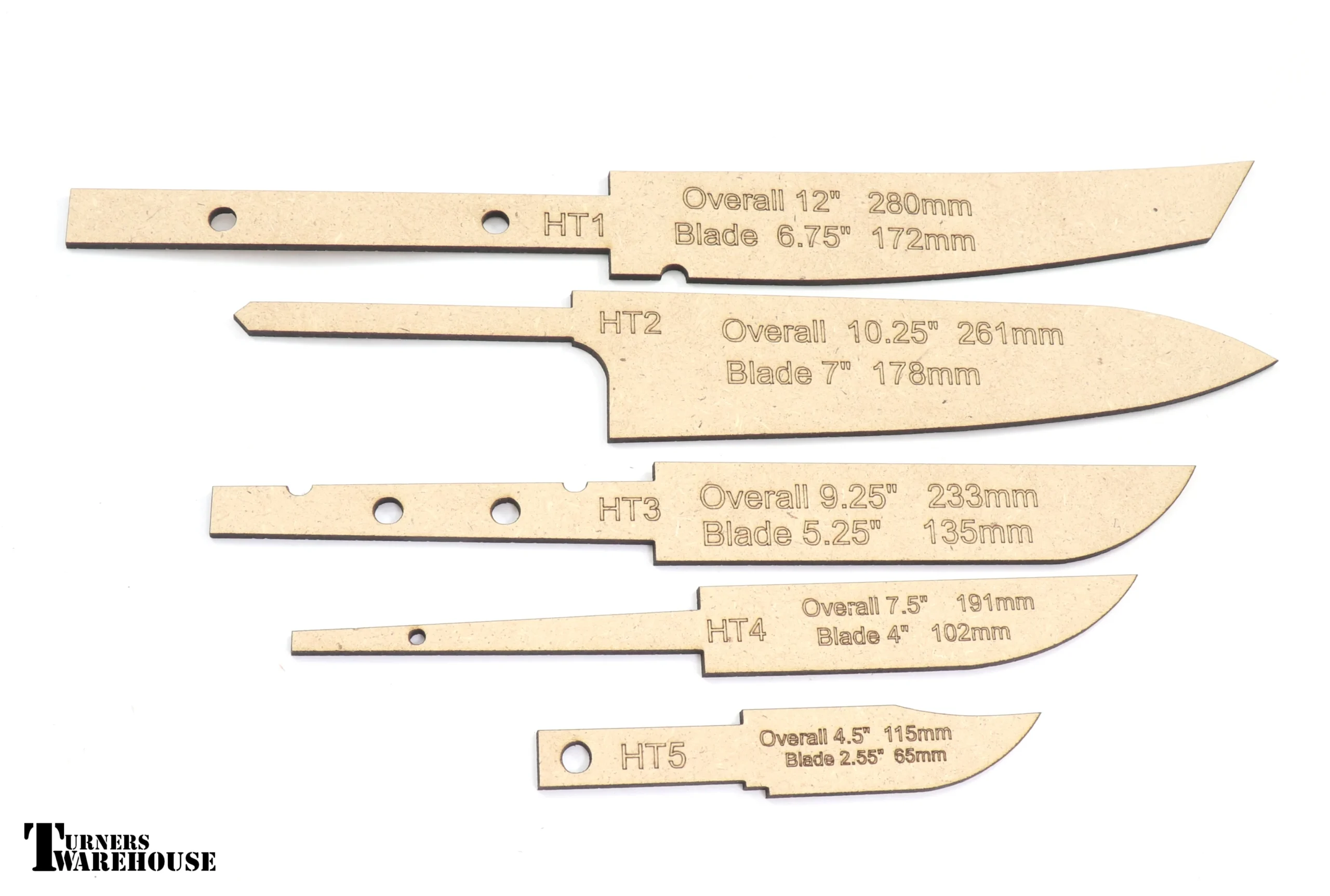 Knife Templates Turners Warehouse