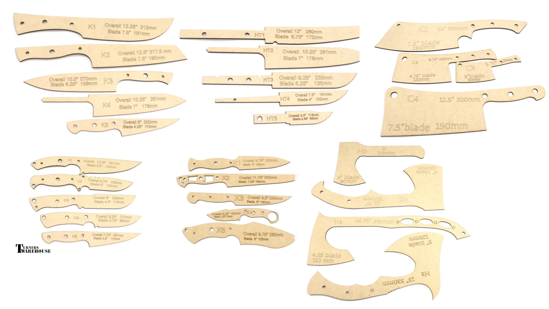 Printable Knife Blanks