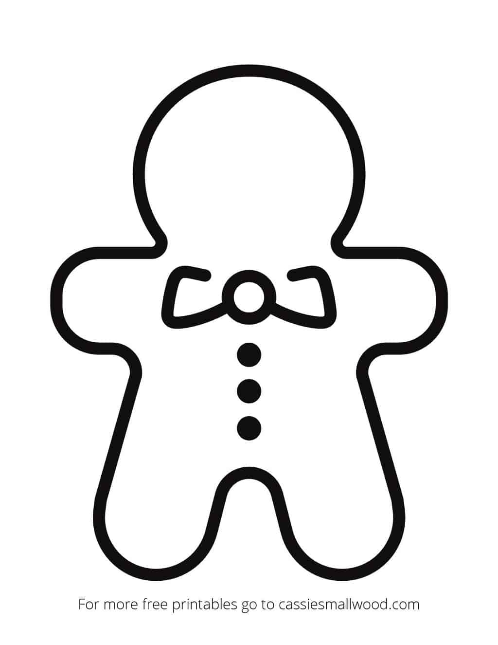Large Blank Face Gingerbread Man Template Cassie Smallwood