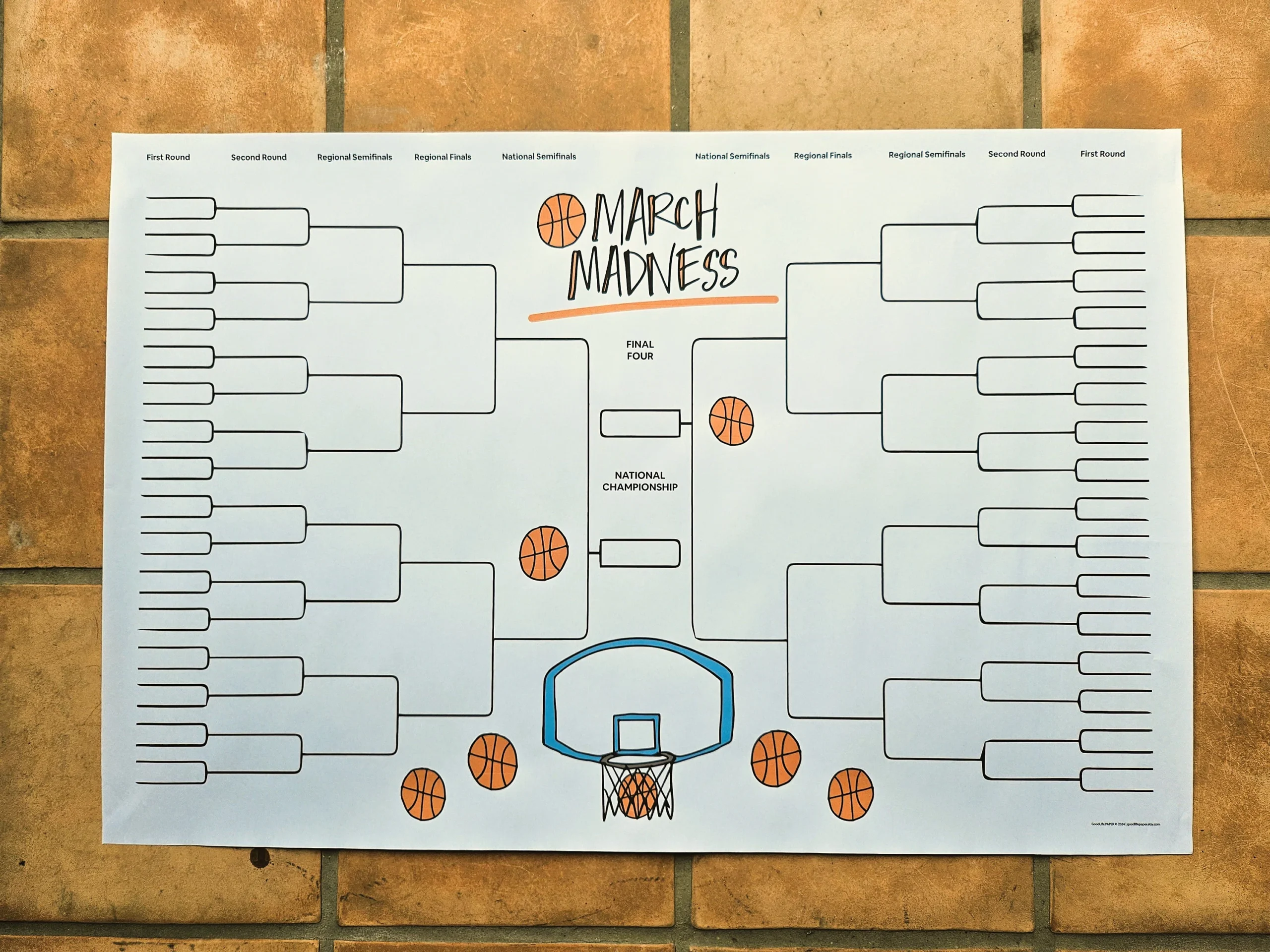 2026 Ncaa Blank Printable Bracket