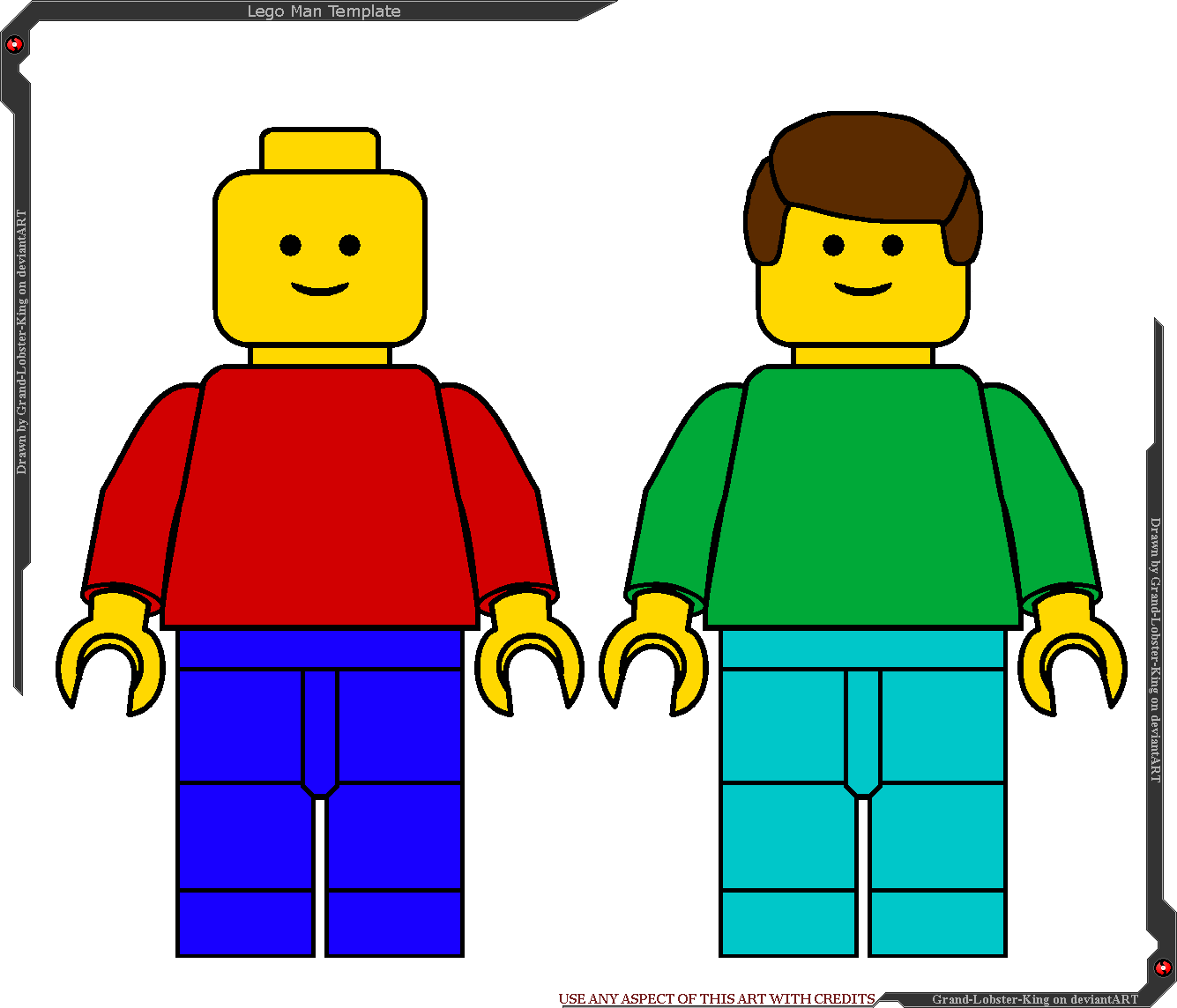 Lego Man Template By Grand Lobster King On DeviantArt