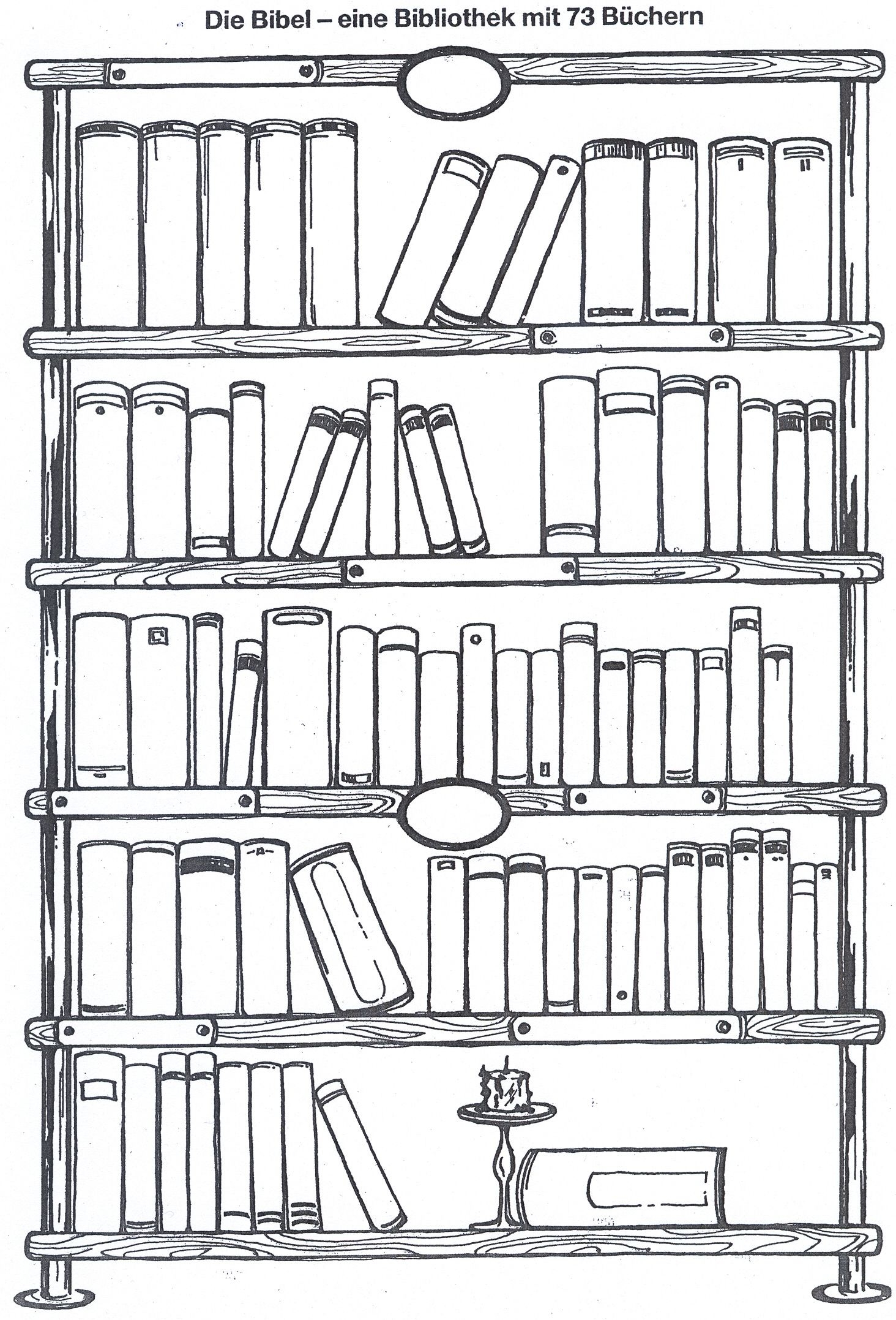 Blank Bible Bookcase Printable