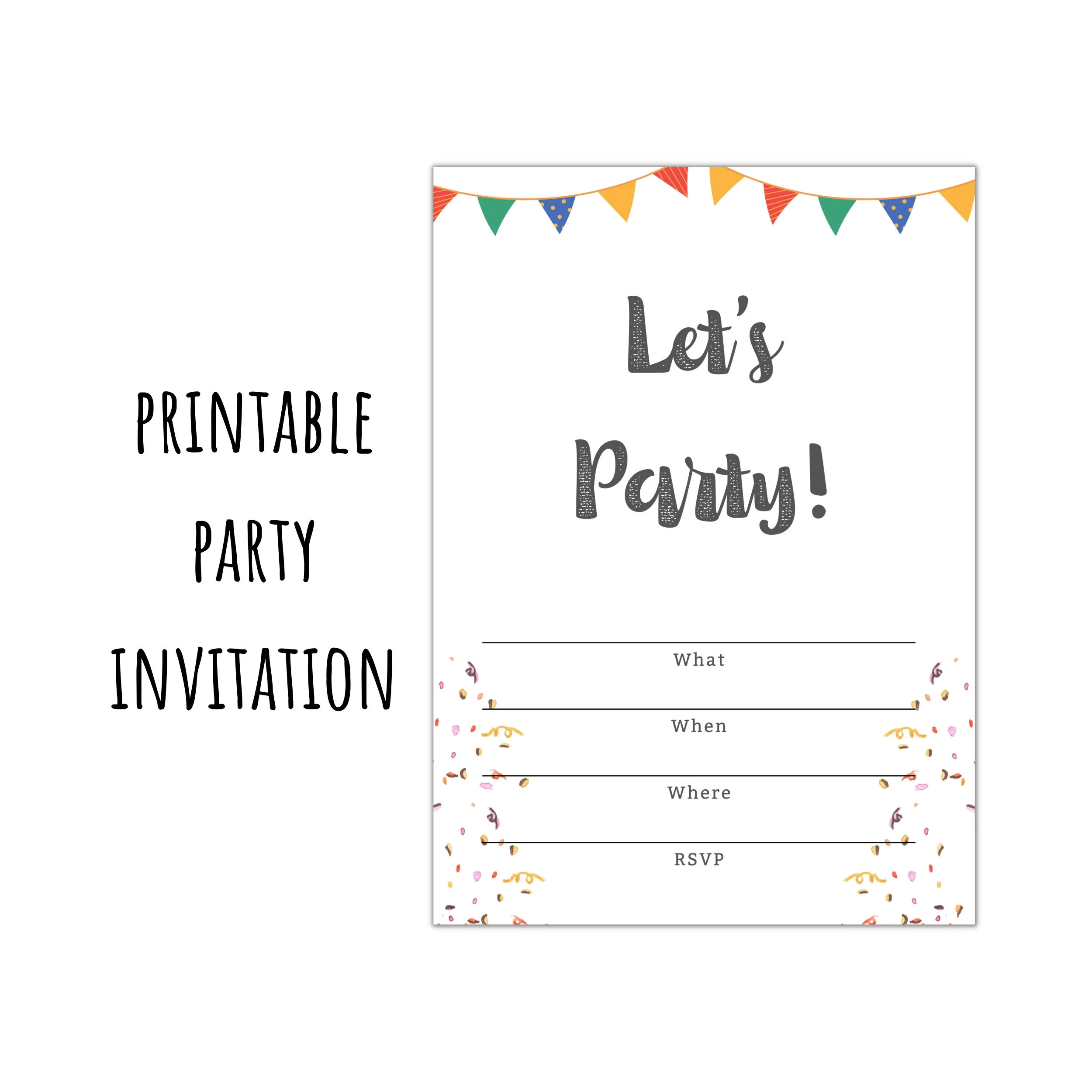 Blank Printable Inviations