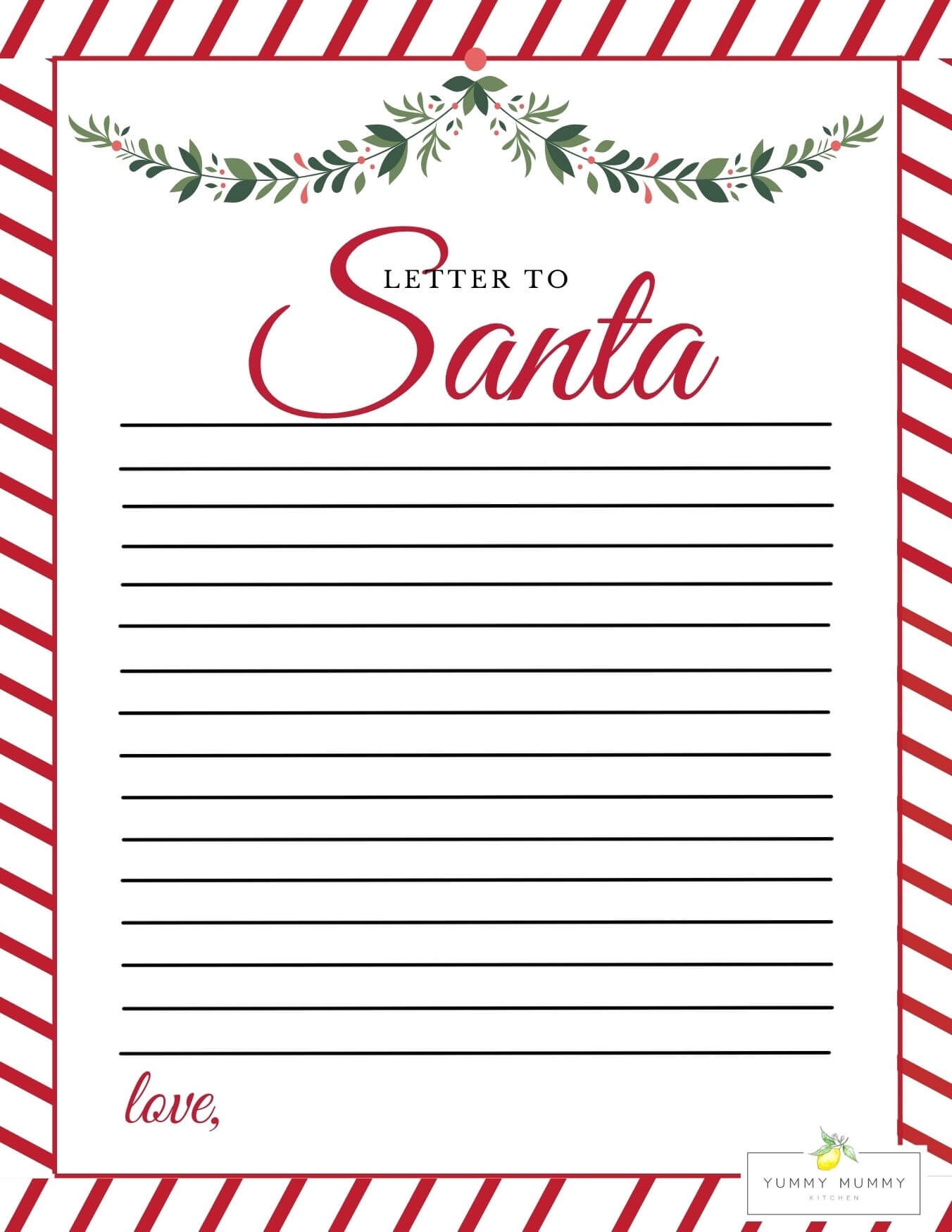 Letter To Santa Templates Story Yummy Mummy Kitchen