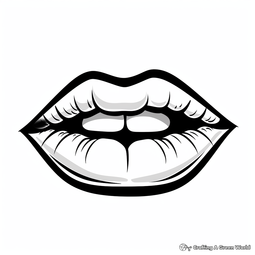 Lips Coloring Pages Free amp Printable 