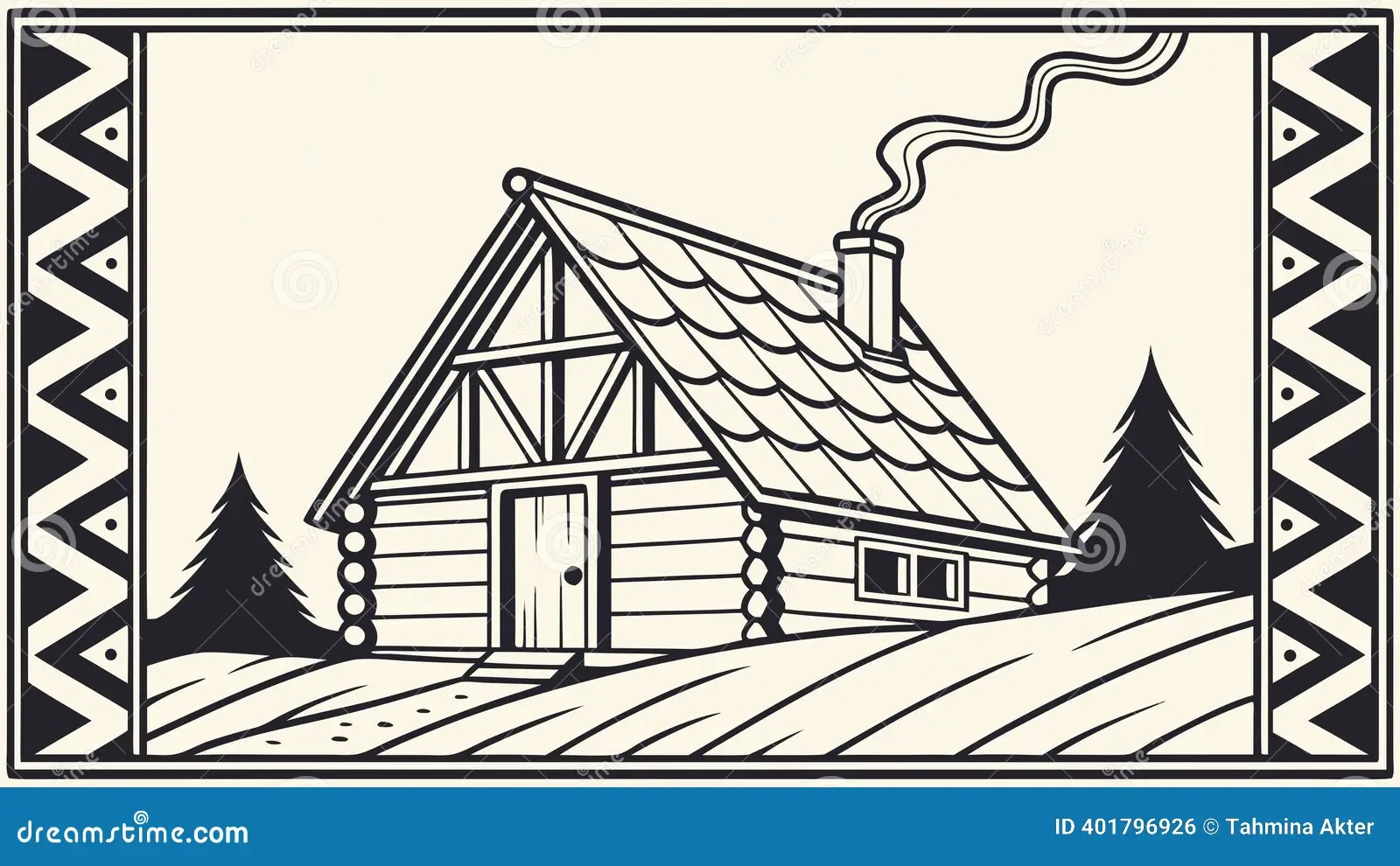 Printable Blank Log Cabin Template